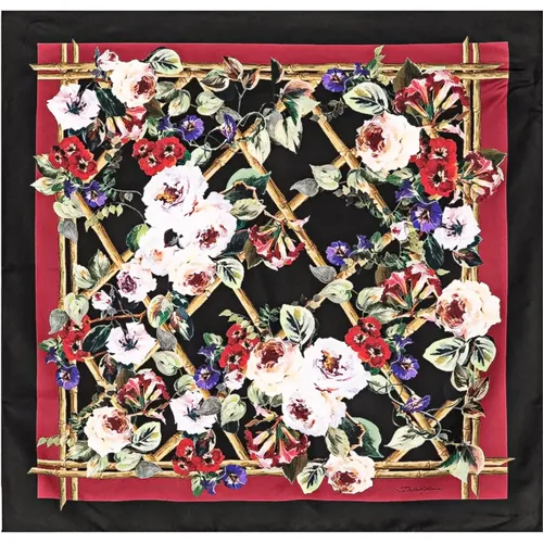 Silk Scarf , female, Sizes: ONE SIZE - Dolce & Gabbana - Modalova