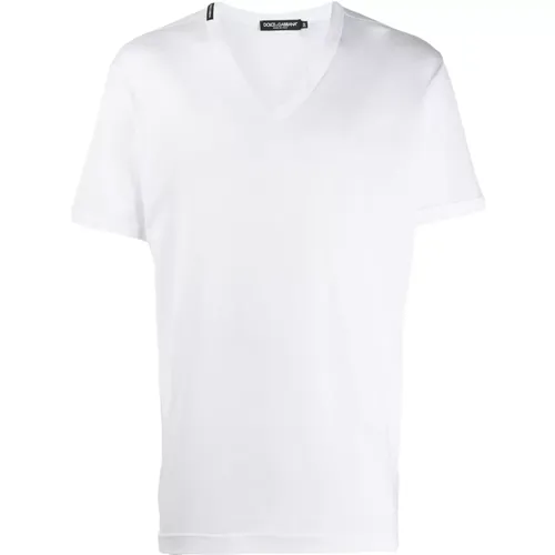 V-neck T-shirt and Polo , male, Sizes: L, M, 3XL, S, 2XL - Dolce & Gabbana - Modalova