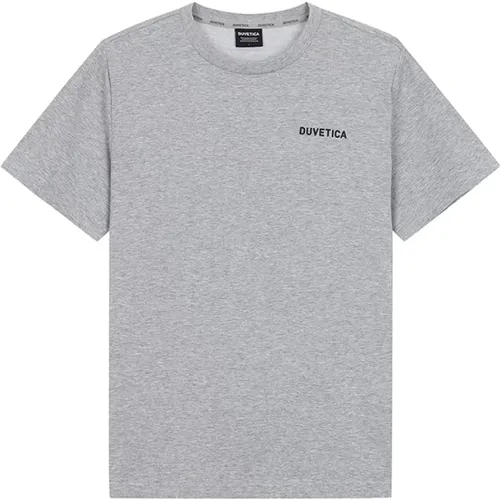 Kurzarm-T-Shirt mit kleinem Logo , Herren, Größe: XL - duvetica - Modalova