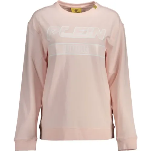 Rosa Langarm-Sweatshirt mit Druck - Plein Sport - Modalova