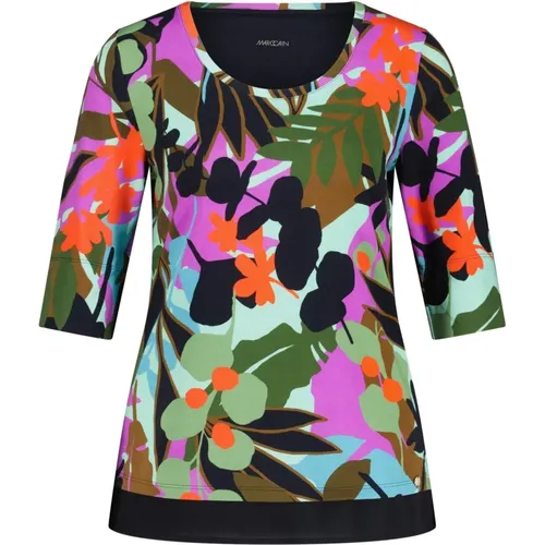 Jersey Shirt with Natural Pattern , female, Sizes: M, 3XL, L, 2XL, XS, XL, S - Marc Cain - Modalova