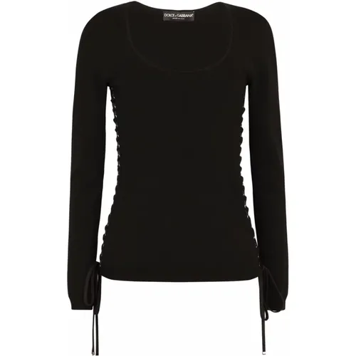 Round Neck Knitwear for Women , female, Sizes: 2XS, XS - Dolce & Gabbana - Modalova