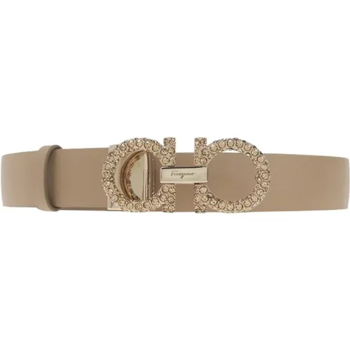 Leather belt , Damen, Größe: 100 CM - Salvatore Ferragamo - Modalova