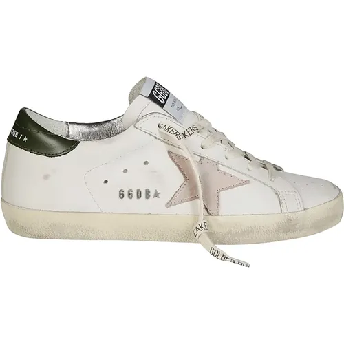 Starry Heel Leather Sneakers , female, Sizes: 3 UK - Golden Goose - Modalova