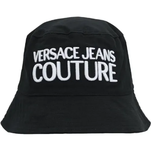 Cotton Men`s Hat with Logo - L , male, Sizes: S, L - Versace Jeans Couture - Modalova