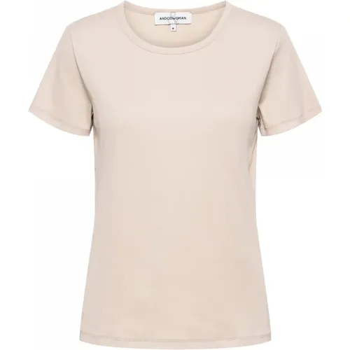 Ripp Basic T-Shirt mit kurzen Ärmeln , Damen, Größe: S - &Co Woman - Modalova