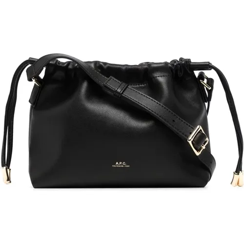 Schwarze Zugband Satchel Tasche - A.P.C. - Modalova