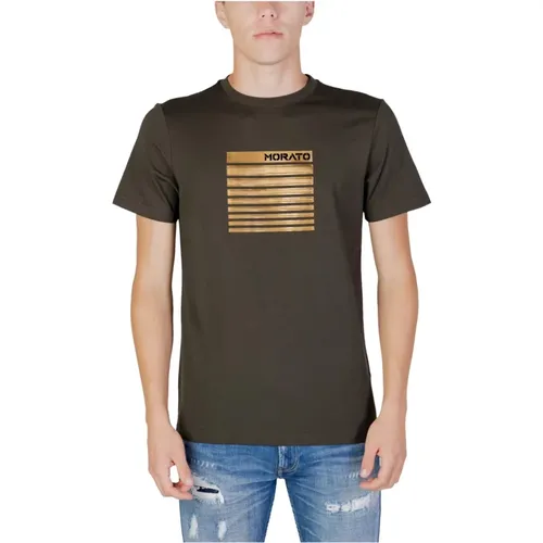 Herren Grünes Print T-Shirt , Herren, Größe: S - Antony Morato - Modalova