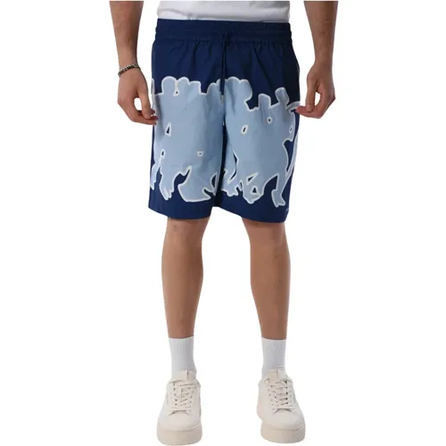 Bedruckte Bermuda-Shorts mit elastischem Bund , Herren, Größe: XL - Arte Antwerp - Modalova
