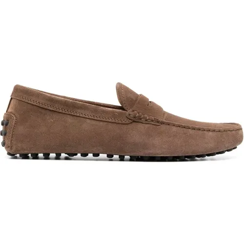 Suede Gommino Driving Loafers , male, Sizes: 7 1/2 UK - TOD'S - Modalova