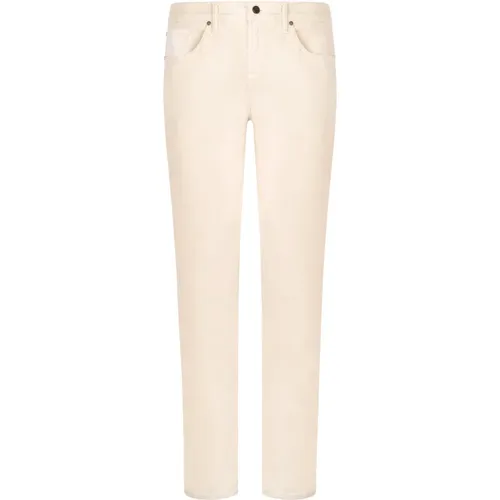 Weiße Modal Baumwoll Jeans Jsmxv600Sn , Herren, Größe: W32 - 7 For All Mankind - Modalova