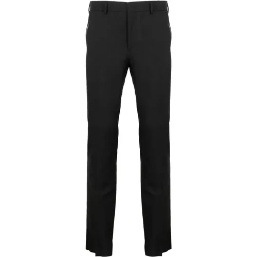 Slim-Fit Classic Wool Pants , male, Sizes: XL - Fendi - Modalova