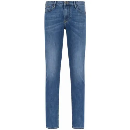 Slim Fit Stretch Baumwoll-Denim Jeans , Herren, Größe: W30 - Armani - Modalova