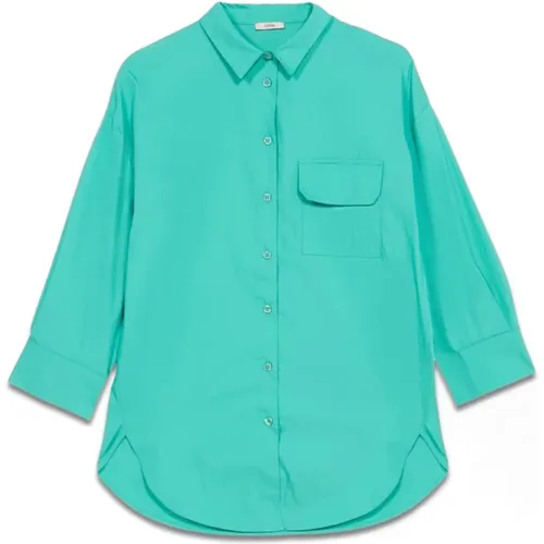 Oversize Popeline Bluse , Damen, Größe: S - Oltre - Modalova