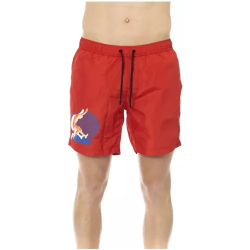 Rød Svømmeshorts , male, Sizes: L, XL, 2XL, M, S - Bikkembergs - Modalova