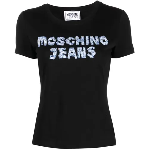 Jeans T-Shirts und Polos Schwarz , Damen, Größe: M - Moschino - Modalova