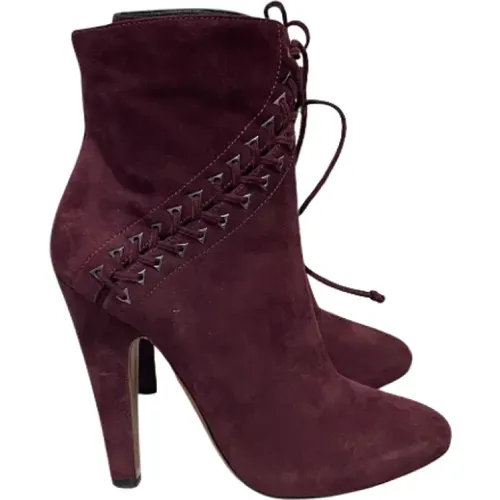 Pre-owned Suede boots , female, Sizes: 5 1/2 UK - Alaïa Pre-owned - Modalova