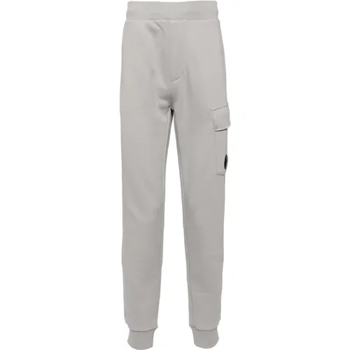 Erhöhte Fleece-Cargo-Sweatpants , Herren, Größe: S - C.P. Company - Modalova