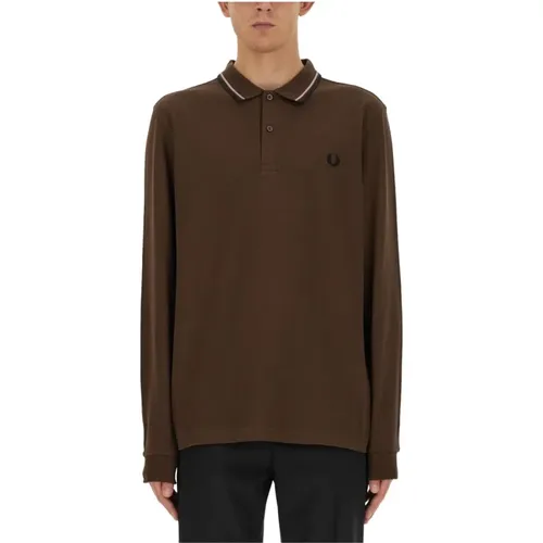 Logo Baumwoll Polo Shirt , Herren, Größe: L - Fred Perry - Modalova