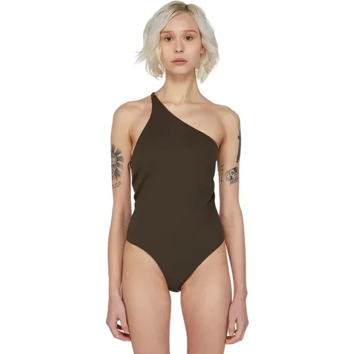 Zerbrechliche Stärke One Shoulder Bodysuit - alexander mcqueen - Modalova