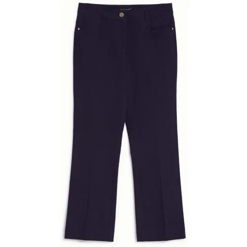 Kick-Flare Cotton Pants , female, Sizes: S, XL, M - Pennyblack - Modalova