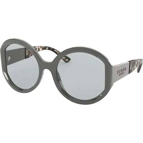 Monochrome Sunglasses Grey/Light Grey , female, Sizes: 55 MM - Prada - Modalova