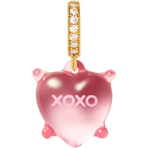 Xoxo Heart Pendant in Resin , female, Sizes: ONE SIZE - Crystal Haze - Modalova