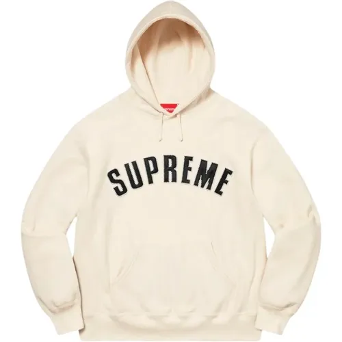 Pearl Logo Hooded Sweatshirt Natural , male, Sizes: XL, L, M, 2XL - Supreme - Modalova