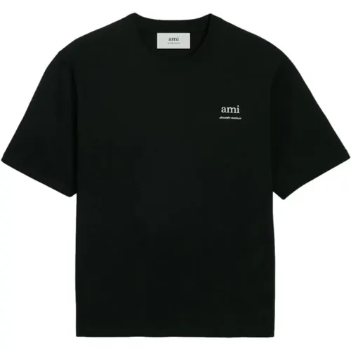 Logo Print Cotton T-Shirt , male, Sizes: S, XS - Ami Paris - Modalova