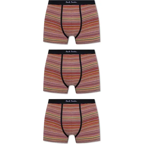 Branded boxers 3-pack , male, Sizes: XL, L, S, 2XL, M - Paul Smith - Modalova