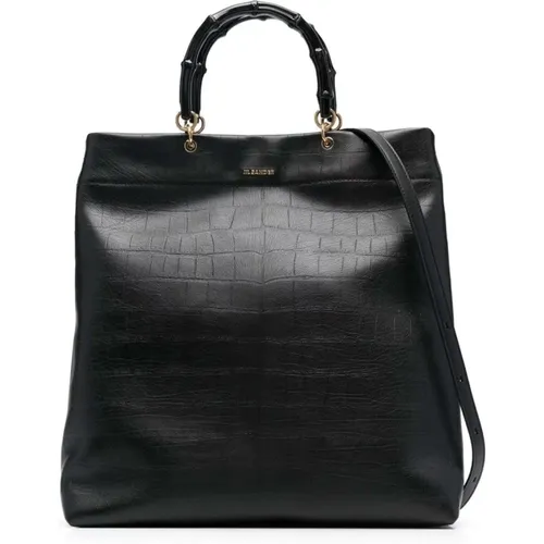 Bambus Tote Leder Shopper Tasche - Jil Sander - Modalova