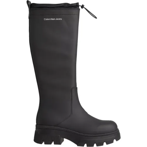 Stylish Combat Rain Boots , female, Sizes: 8 UK - Calvin Klein - Modalova