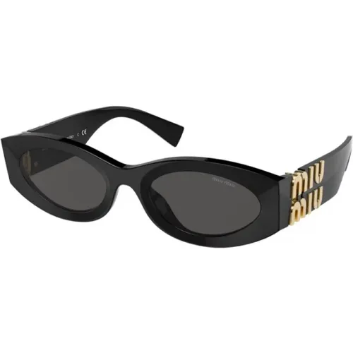 Stilvolle Sonnenbrille schwarzer Rahmen,Stylische Sonnenbrille - Miu Miu - Modalova