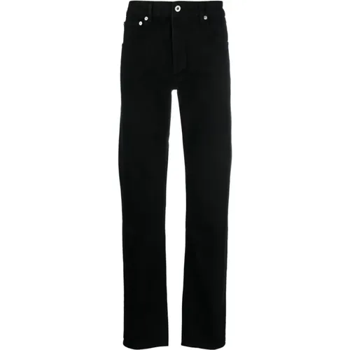 Schwarze Logo-Patch Straight-Leg Jeans , Herren, Größe: W31 - Kenzo - Modalova