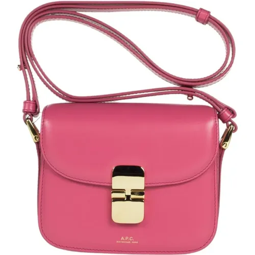 Mini Grace Leather Bag , female, Sizes: ONE SIZE - A.p.c. - Modalova