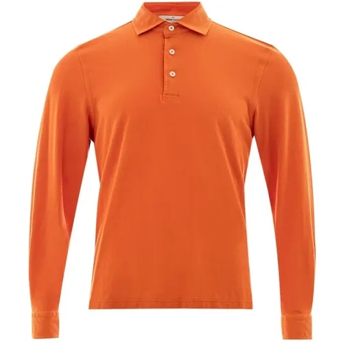 Elegantes Orangefarbenes Baumwoll-Polo - Gran Sasso - Modalova