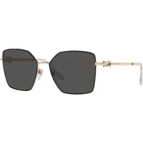 Irregular Shape Rose Gold Sunglasses , female, Sizes: 56 MM - Bvlgari - Modalova