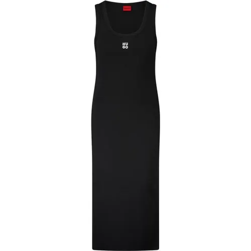 Langes Jerseykleid Nalimera mit Seitenschlitz , Damen, Größe: L - Hugo Boss - Modalova