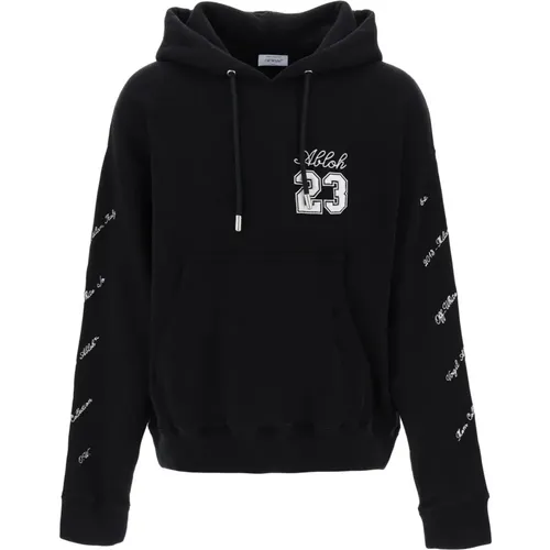 Skate Hoodie mit 23 Logo , Herren, Größe: S - Off White - Modalova