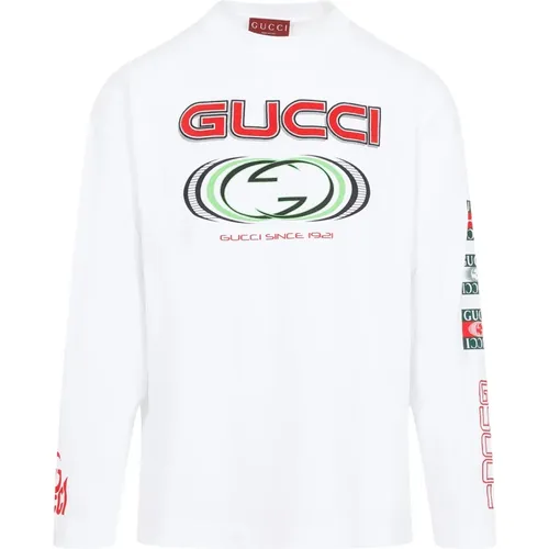 Weißes T-Shirt für Männer Gucci - Gucci - Modalova