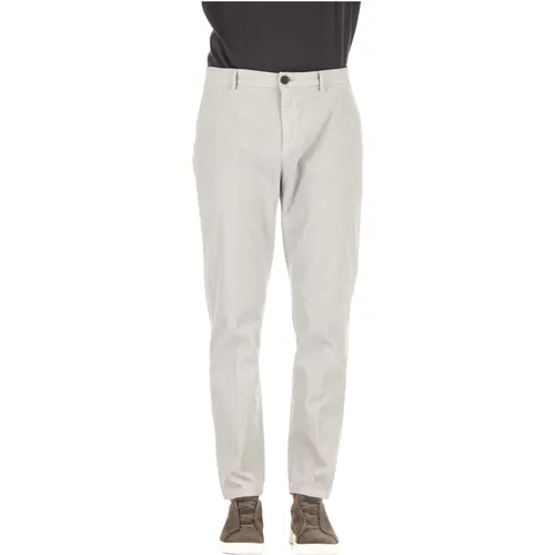 Light Grey Trousers with Hidden Button , male, Sizes: W36, W31, W32 - Department Five - Modalova