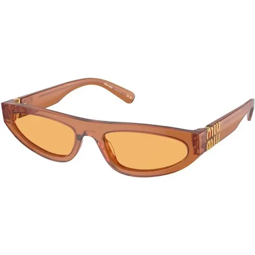 Frame Yellow Lenses Sunglasses , unisex, Sizes: 56 MM - Miu Miu - Modalova