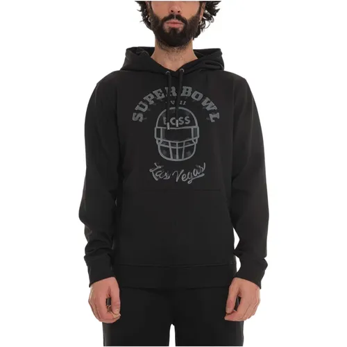 W-Receiver-Nfl Sweatshirt with hood , Herren, Größe: XL - Boss - Modalova