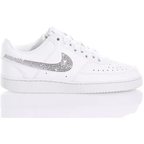 Handgefertigte Silber Weiße Sneakers , Herren, Größe: 37 1/2 EU - Nike - Modalova