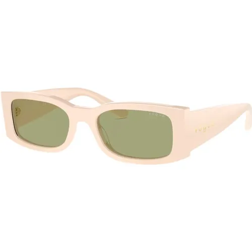 Contemporary Rectangular Sunglasses with Logo , unisex, Sizes: 53 MM - Vogue - Modalova
