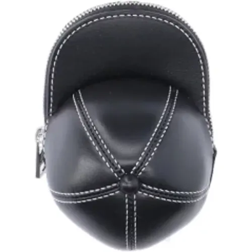 Stilvolle Schwarze Leder Umhängetasche , Damen, Größe: ONE Size - JW Anderson - Modalova