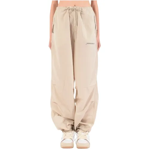 Cargo nylon pants with drawstring waist , female, Sizes: M, L - Hinnominate - Modalova