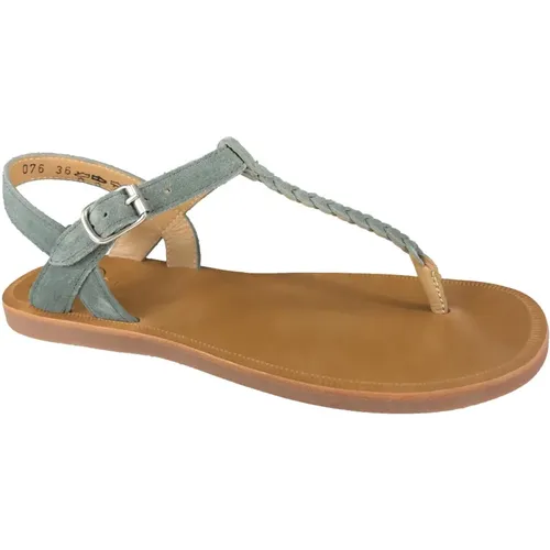 Stilvolle Flache Sandalen für den Sommer , Damen, Größe: 35 EU - Pom D'Api - Modalova