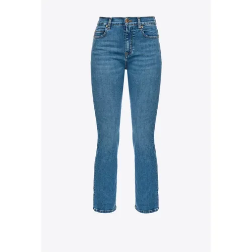 Bootcut Denim Stretch Jeans , Damen, Größe: W26 - pinko - Modalova