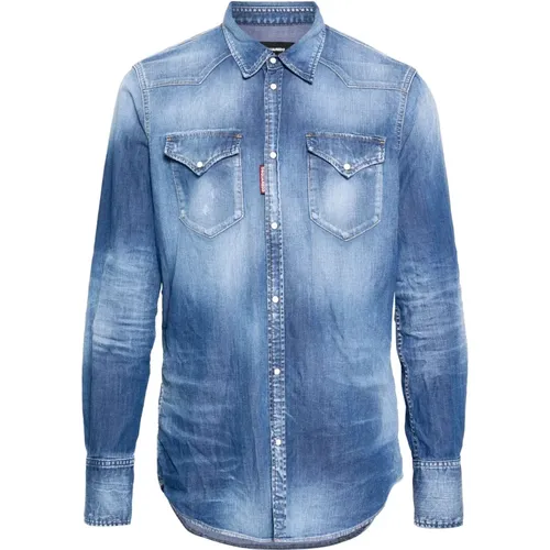 Western Style Hemden , Herren, Größe: S - Dsquared2 - Modalova